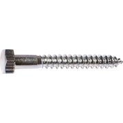 MIDWEST FASTENER Lag Screw, 3/8 in, 6 in, Zinc Plated Hex Hex Drive 01323